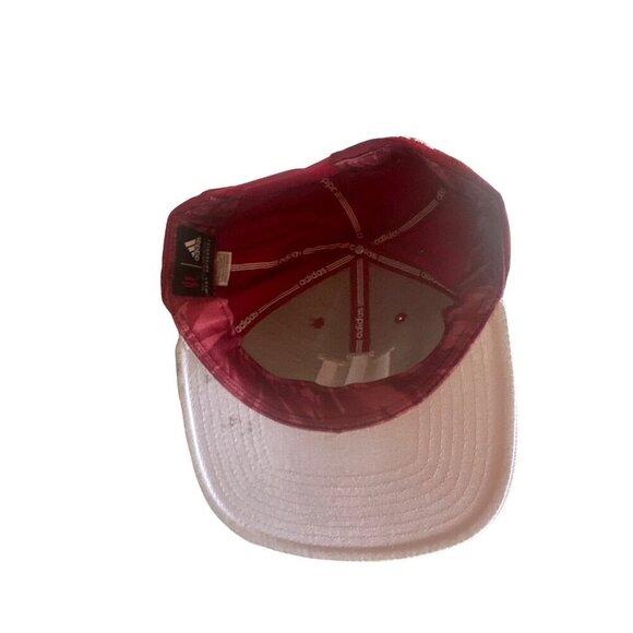 Indiana Hoosiers Red Flat Bill Embroidered Logo Baseball Hat Cap Adjustable - Picture 5 of 8